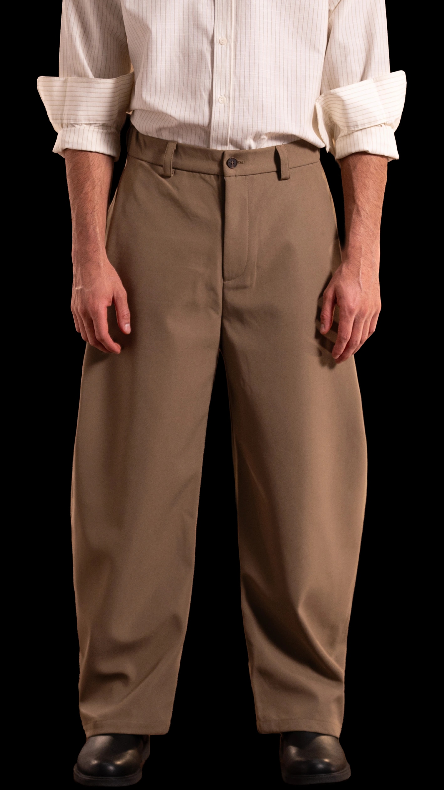 BARREL-LEG TROUSERS