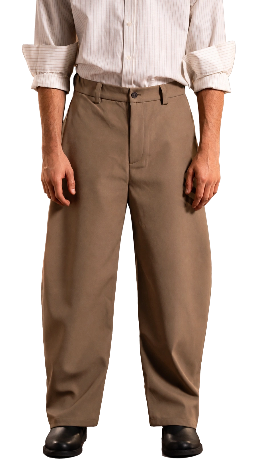BARREL-LEG TROUSERS